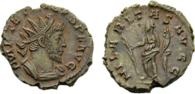 coin, coins, Roman coin, Roman coins, Roman imperial coin, Roman imperial coins, coin of proculus, coins of tetricus, antoninianus of tetricus