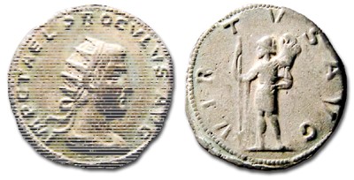 coin, coins, Roman coin, Roman coins, Roman imperial coin, Roman imperial coins, coin of proculus, coins of proculus, antoninianus of proculus