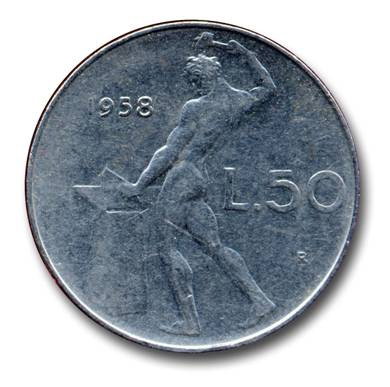 50 lire 1958 vulcano